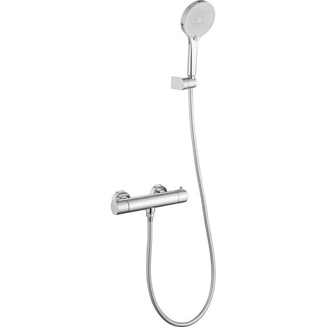Mitigeur Douche Thermostatique, Set Complet Anti-Brûlure 38°C (1/5)