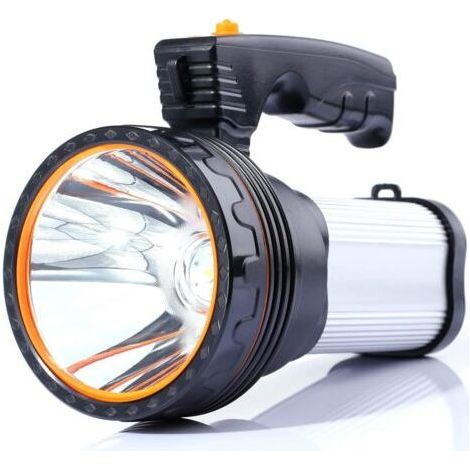 Waterproof Rechargeable LED Flashlight Portable Camping Light Portable Spotlight (Silver) (1/4)