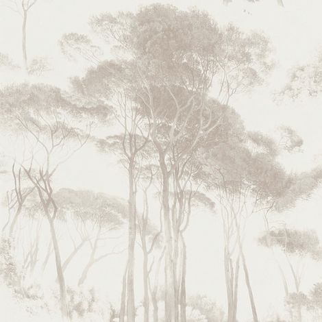 A.S. Creations – Papier peint arbres beige et blanc – Dimensions 53 cm x 10,05 m – Raccord sauté 32 cm – Pose facile sans table à tapisser (1/5)