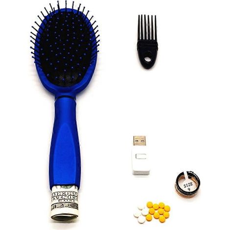 Brosse à cheveux Diversions avec compartiment secret de rangement caché, coffre-fort pour Diversions (1/4)