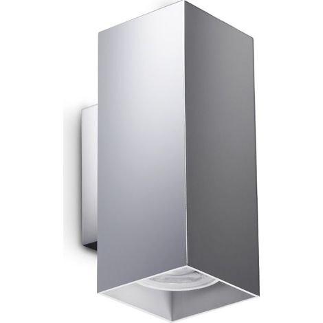 Ideal Lux Applique Moderna Look 2 Luci GU10 Cromo Alluminio Vetro
