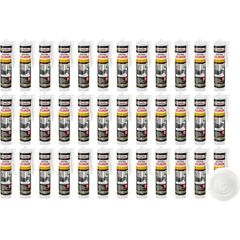 Neutralsilikon Naturstein Silikon Sanitär Marmor Inn/Auß 36 x 300ml Transparent (1/5)