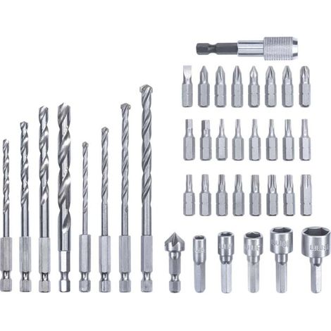 Set di inserti e punte con attacco esagonale da 39 pz Kwb