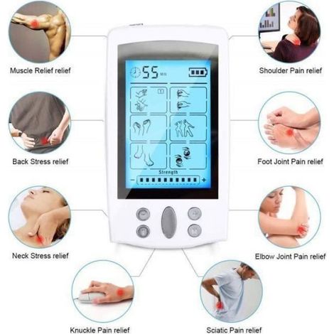 AA TENS Schmerzlinderungs- und EMS-Muskelstimulationsgerät – 16 Massageprogramme + 8 Elektroden (1/5)