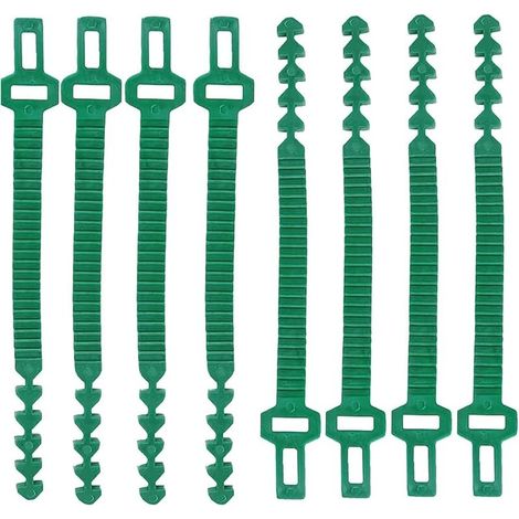 Attaches Végétales,8pcs Réglables Attaches Torsadées 24CM Attache Plante en Plastique Réglable Bretelles Ajustables pour Arbres Liens pour Plantes De Jardin Interlock
