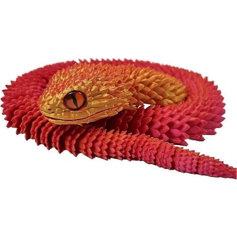 3D-Schlangenfigur, flexibel und beweglich, Modell, Geschenk, 3D-Geschenk C--