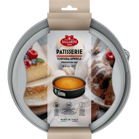 Ballarini 1011778 Patisserie Stampo Torta Apribile 22 cm Antiaderente PFAS Free Resistente fino a 230°C colore Grigio Antracite
