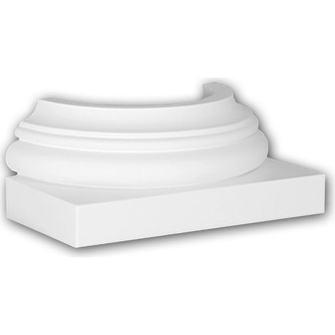 Pied de demi-colonne 117500 Profhome Colonne Élement décorative design intemporel classique blanc