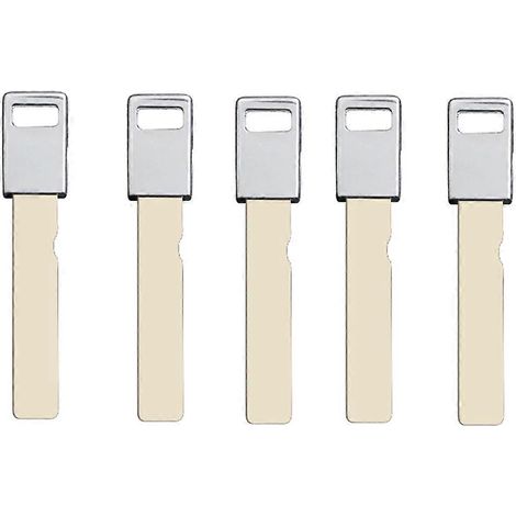 Packung mit 5 Ersatzklingen für Notfall-Smartkeys, kompatibel mit Hyundai Elantra Fernbedienungsschlüsseln (ungeschliffenes Autozubehör). (1/5)