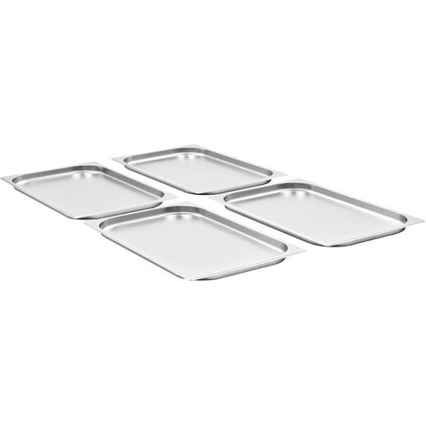 Récipients Gastronorm 4 pcs GN 1/1 20 mm Acier inoxydable CFW44290 (1/5)