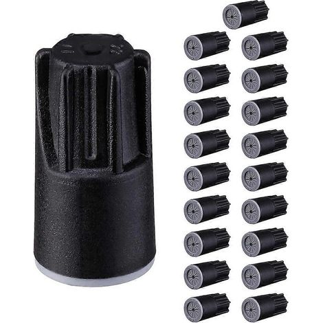 Connecteurs de fils étanches, capuchons de graisse pour fils électriques extérieurs, écrous de fixation pour éclairage paysager basse tension, noir (paquet de 20) (1/4)