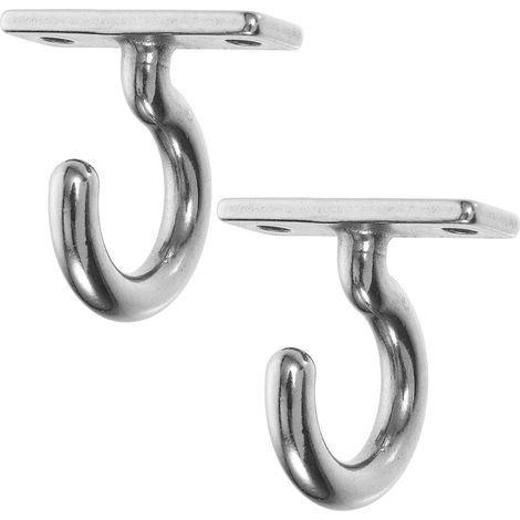 2 crochets à vis - inox 304 - argenté - à visser, suspension (1/5)