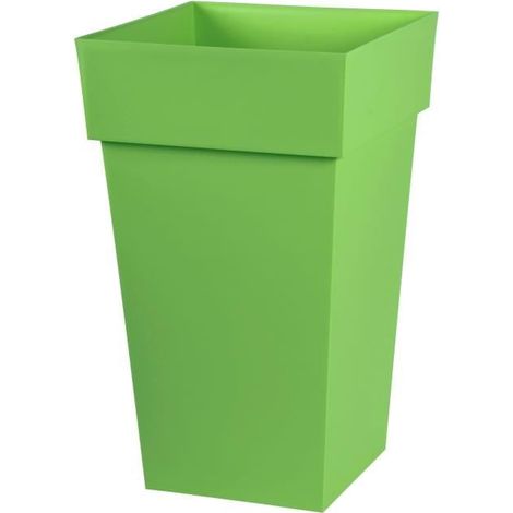 Pot haut - EDA PLASTIQUES - Toscane - 39 x 39 x 65 cm - Vert matcha - 62 L