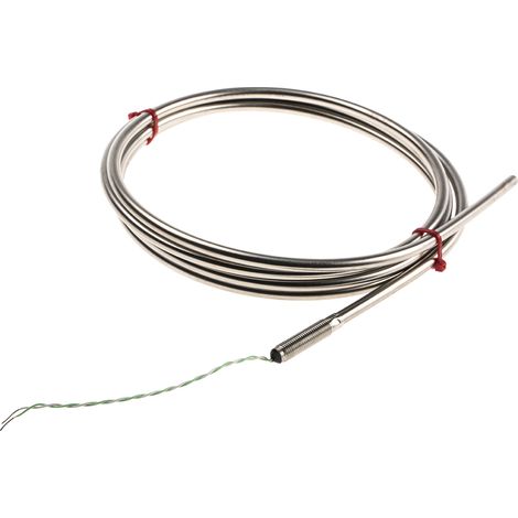 Thermocouple type K Ø 6mm, L 2m, +1100°C max à Câble ( Prix pour 1 ) (1/2)