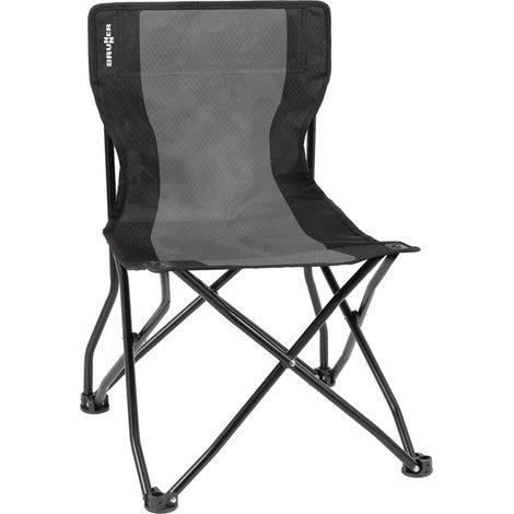 Chaise Pliante de Camping avec Cadre de sécurité Anti-basculement, Gris/Noir (1/3)