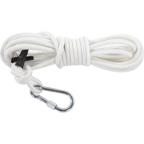 Corde de survie auxiliaire de sécurité 10 mètres × 8 mm, 6 brins, lanière pour escalade, alpinisme et évacuation incendie (1/5)