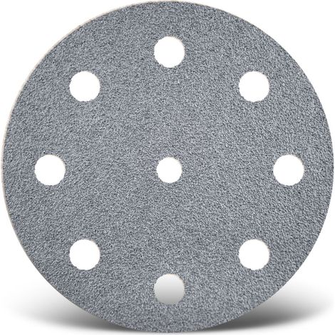 MENZER Platinum Klett-Schleifscheiben, 125 mm, 9-Loch, f. Exzenterschleifer, Halbedelkorund (50 Stk.) K150