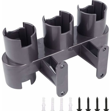 SHINING HOUSE Support d'Accessoires Mural,Ensemble de Convertisseur d'Adaptateur pour Dyson V10 V8 V7, Remplacement Support de fixation pour Aspirateur Dyson(Gris, une pièce)
