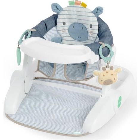 INGENUITY Baby Learning Seat -Casi the Zebra- provides support for baby. 3 seat positions. activity tray (1/5)