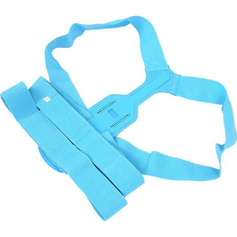 Ceinture de correction de posture pour dos voûté, soutien lombaire, élastique et respirante, bleue, taille L (1/5)