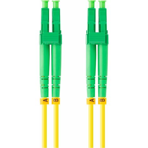 2m lanberg mono lc/apc-lc/upc duplex fiber patch cord g657a1 lszh gelb