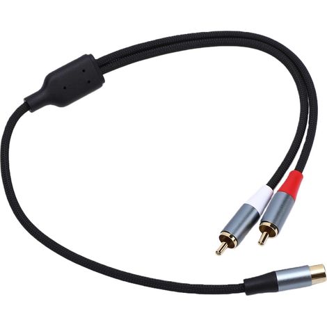 Adaptateur de Casque, 1 Femelle vers 2 Mâles, Rallonge D'adaptateur de Répartiteur de Son Vidéo, Câble Répartiteur en Y pour Haut-parleurs, Cinéma Maison, Téléviseurs HD, (1/5)