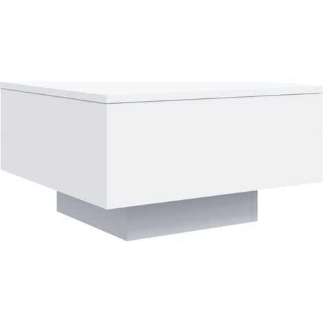 Mesa de centro con luces LED blanco 55x55x31 cm vidaXL