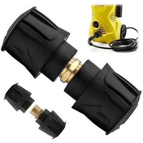 Lot de raccords de tuyau M22 à dégagement rapide pour nettoyeur haute pression Karcher Nilfisk Lavor Greenworks K2-K3 Filetage de 14 mm, (1/4)