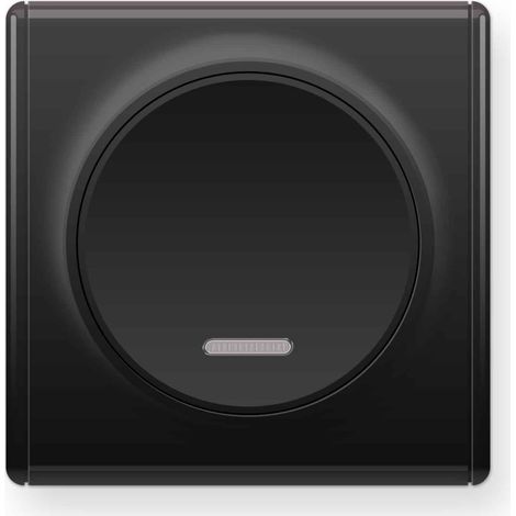 Interrupteur simple allumage, avec témoin LED, 1 voie avec plaque de finition Florence - noir