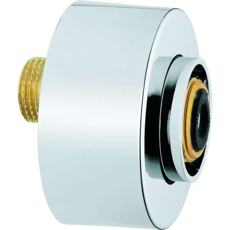 Grohe – Raccord S mural 1/2' x 3/4' 12693000 – Chromé – Excentricité 7,5 mm – Amortisseur acoustique – Rosace à visser (1/4)