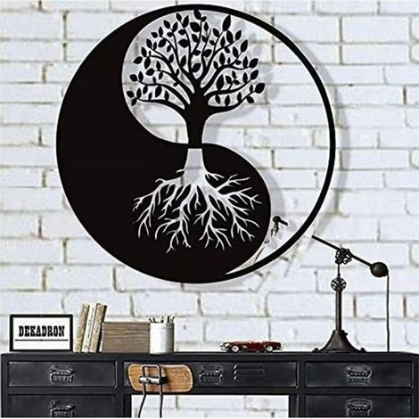 Bibliothèque en forme d'arbre, tour à livres en bois (blanche) (1/4)