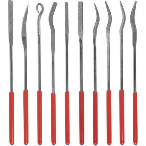 10-teiliges Nadelfeilen-Set aus Aluminiumlegierung zum Schleifen und Reparieren von Formen, Feilen-Set mit Körnung 150 für Präzisionsarbeiten und Modellbau. (1/5)