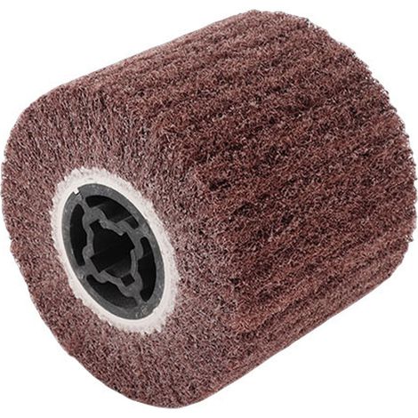 Ortviai Rouleau de polissage et sablage croisé en caoutchouc pour acier inoxydable, aluminium et fer – grain 240, Ø120 mm (1/5)