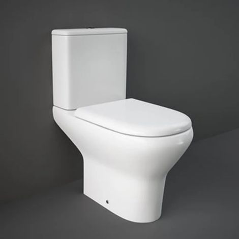WC tradizionale monoblocco scarico a terra Rak Compact con sedile (1/2)