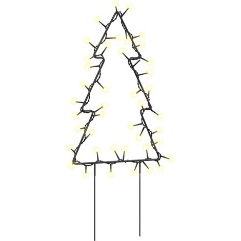 Décoration lumineuse arbre de Noël piquets 3 pcs 50 LED 30 cm (1/5)