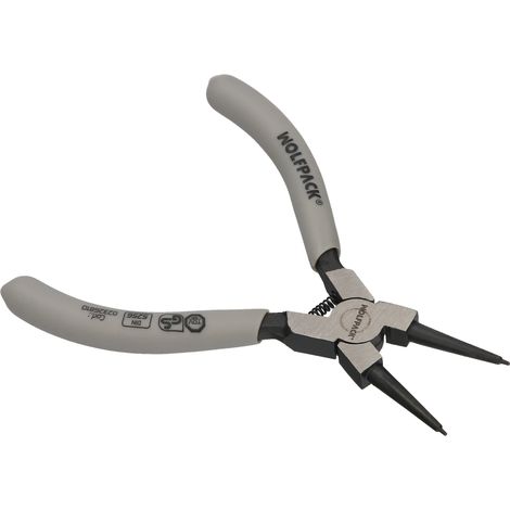 Pinza Dritta per Rondelle Interne 125 mm. Acciaio Din 5256 (1/4)