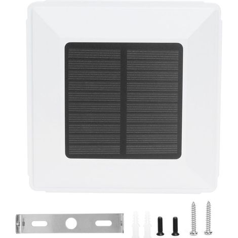 Poteau solaire imperméable à l'eau, éclairage d'extérieur à Induction, capuchon de clture, décoration de jardin et de cour, blanc (blanc chaud, vert) (1/5)