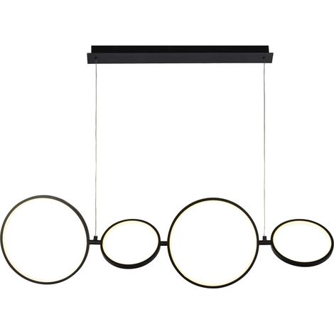 Searchlight Cirque Luminaire suspendu à 4 ampoules DEL, noir mat (1/3)