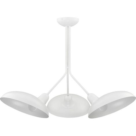 Deckenleuchte E27 Weiß Metall Retro Deckenlampe (1/2)