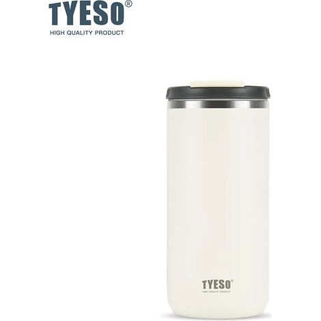 Mug isotherme de voyage en acier inoxydable 304 (blanc, 600 ml), grande capacité, idéal pour le bureau et la voiture. (1/2)