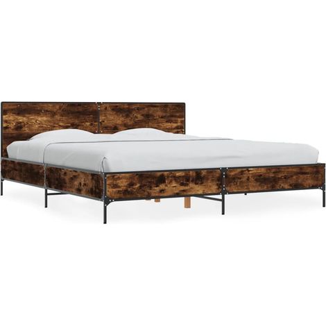 Maison Exclusive - Giroletto Rovere Fumo 180x200 cm in Legno Multistrato Metallo