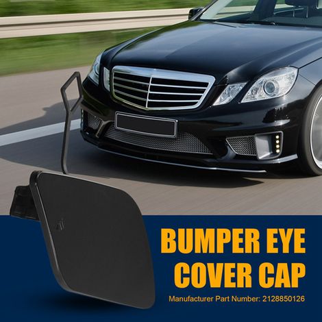 1 Black Plastic Car Trailer Cover Front Bumper Trailer Cover Front Bumper Tow Hook Cover Towing (1/4)