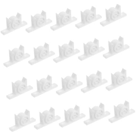 20ensembles Loquet De Porte Placard Plastique Loquets à Billes Pour Fermeture Silencieuse Lot Armoires Et Cloisons Blanc - (1/5)