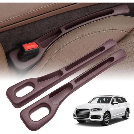 2 Pièces Remplissage De Siège Intérieur, Combleurs d'Espace pour Siège de Voiture Universels, Bandes De Remplissage Anti-Fuite Car Seat Gap Filler, pour Plupart des Modèles de Voitures(Brun) (1/5)