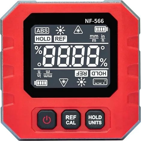 Inclinomètre numérique NF-566S, rapporteur d'angle, mini niveau à bulle magnétique, mesure de précision, jauge d'angle avec dos(NF-566S)