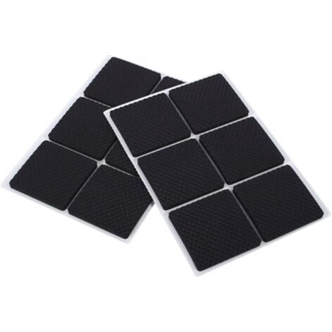 QORVA- Patins en caoutchouc pour protection de sol, carrelage noir, meubles pour la maison (1/4)