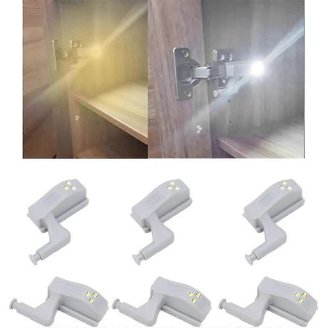 Lampe LED universelle pour charnière de placard/meuble, veilleuse LED pour cuisine, chambre à coucher - Style cool (1/4)