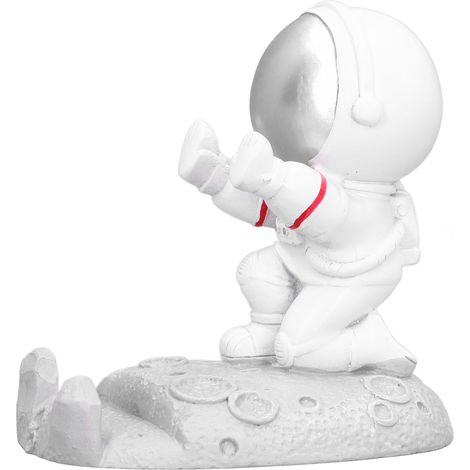 Support Téléphone Astronaute - Support Décoratif Écologique et Élégant pour Bureau - Argent (1/5)