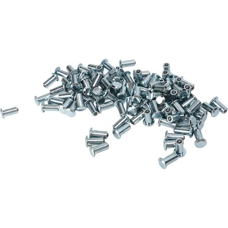 Lot de 100 clous antipatinage acier carbone alu carbure argent 14mm pour quad UTV chariot elevateur tout terrain (1/5)
