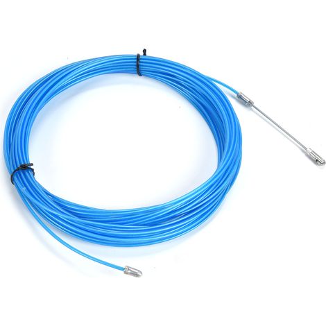 Câble en acier multifonctionnel antioxydant, corde gainée plastique bleue pour levage et traction, 25m (82ft) (1/5)
